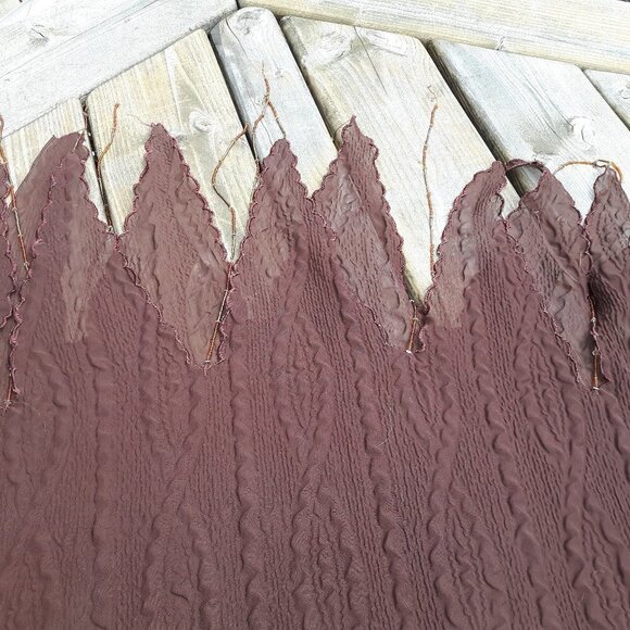 Lovely Textured Brown Scarf Beaded Scarf - Picture 3 of 4